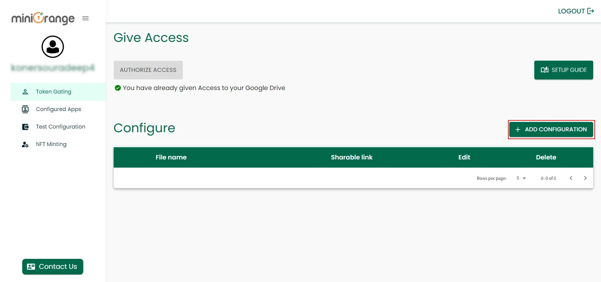 NFT-based access to Google Drive files | Manage access to the Token gated files 