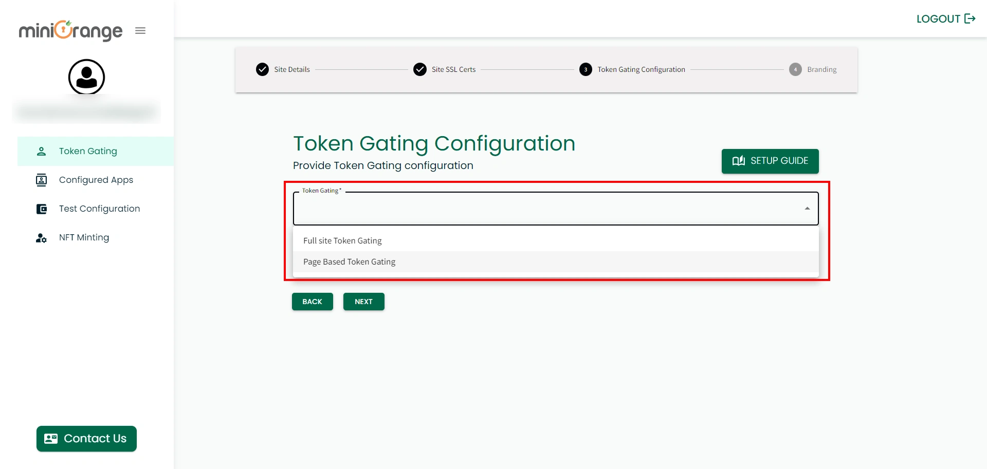 NFT Token Gating for website or meeting- token configuration